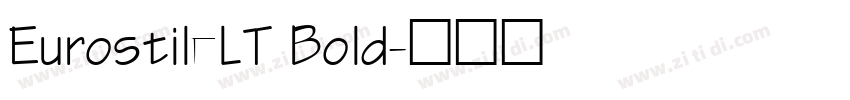 EurostileLT Bold字体转换